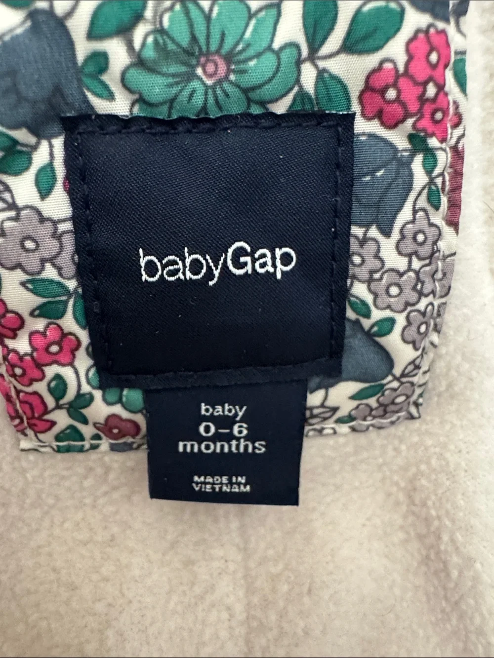 Baby GAP Girls Snowsuit Floral Hooded One-Piece Pink & Green Size 0-6 Months